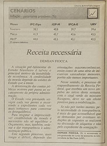 Coluna Cenários